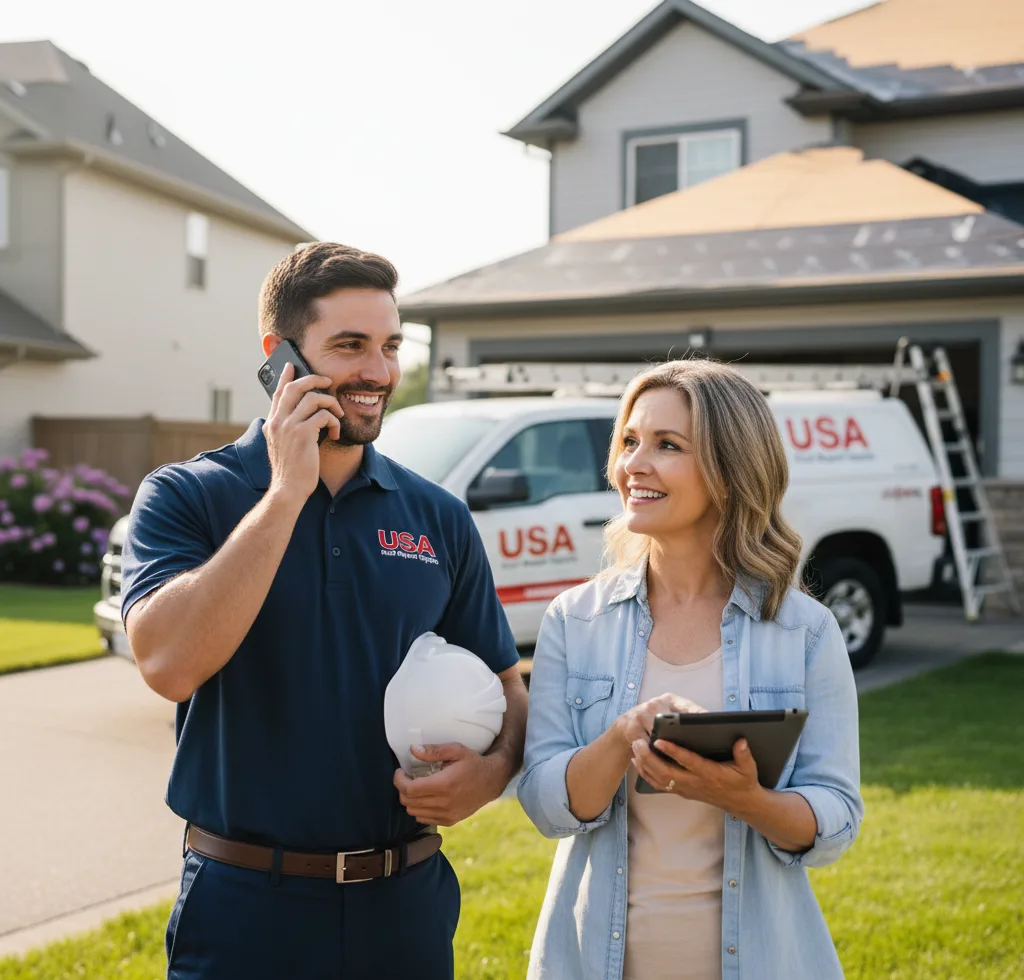 USA Roof Repair Experts customer support in Pella